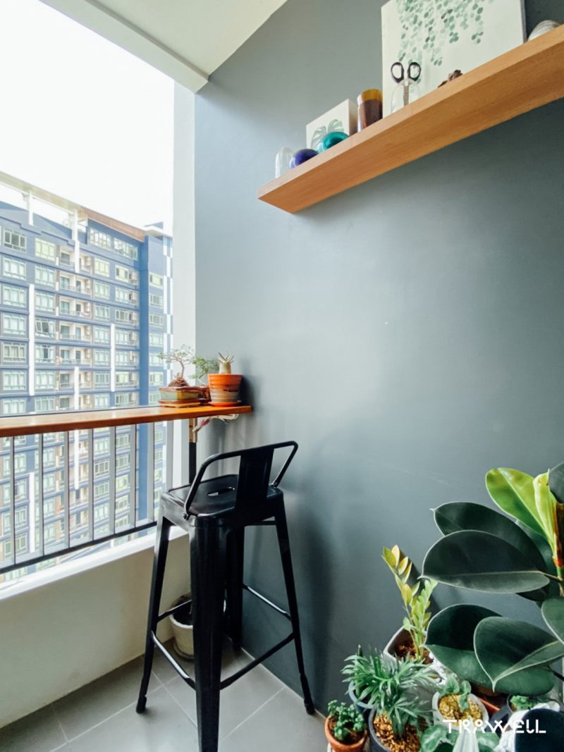 Dining and kitchen area in high rise condominium room